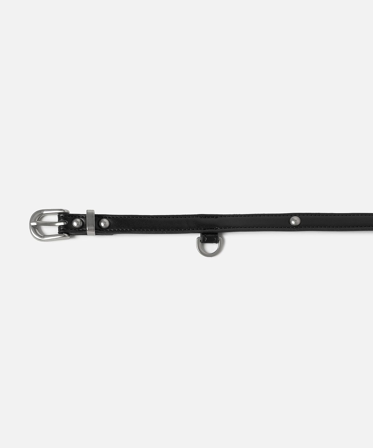 인스턴트펑크(INSTANTFUNK) CHAIN MIX LEATHER BELT - BLACK