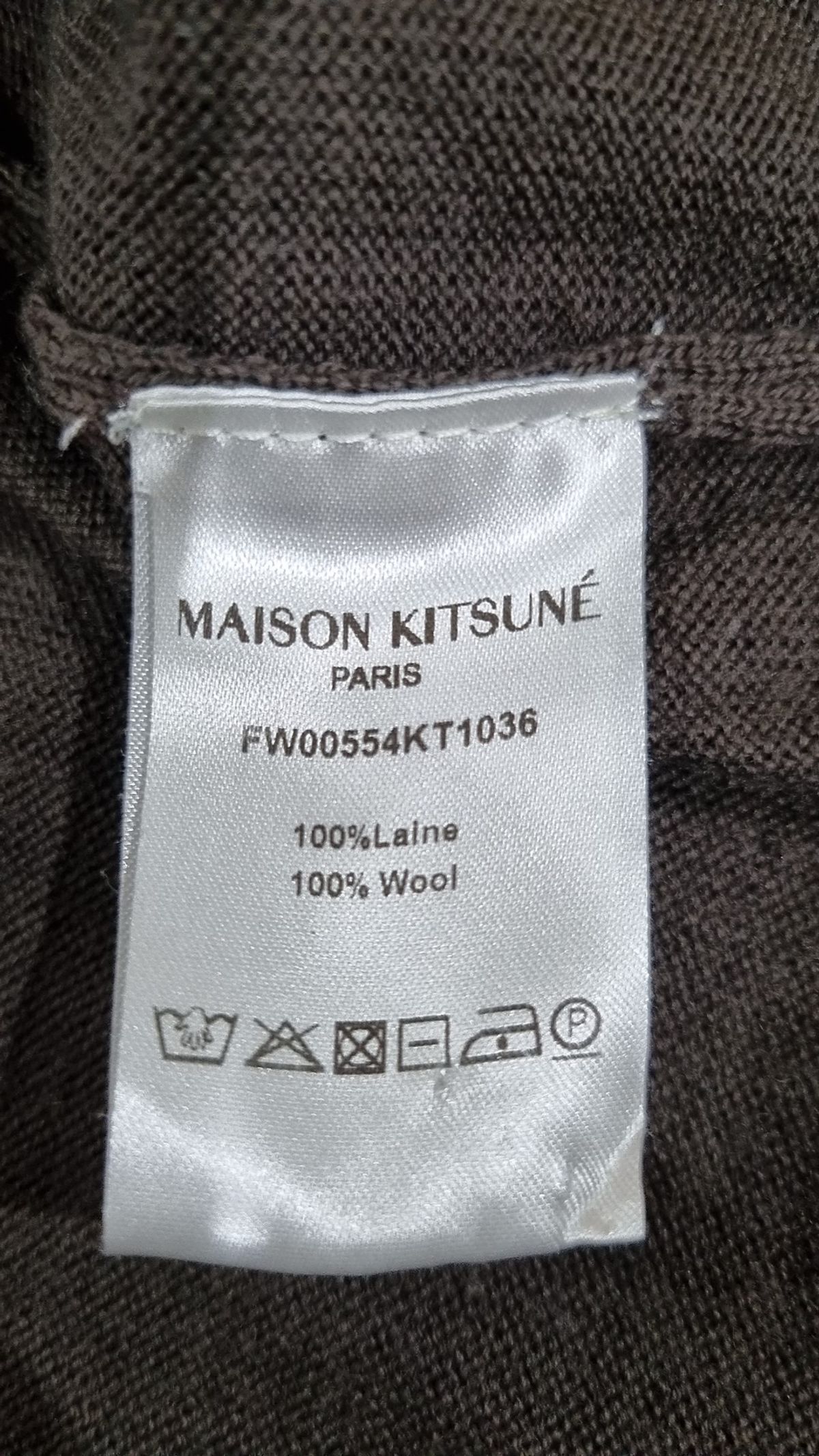 메종 키츠네(MAISON KITSUNE) W 메리노스 폭스 헤드 패치 가디건 라이트카키 / FW00554KT1036-LK S