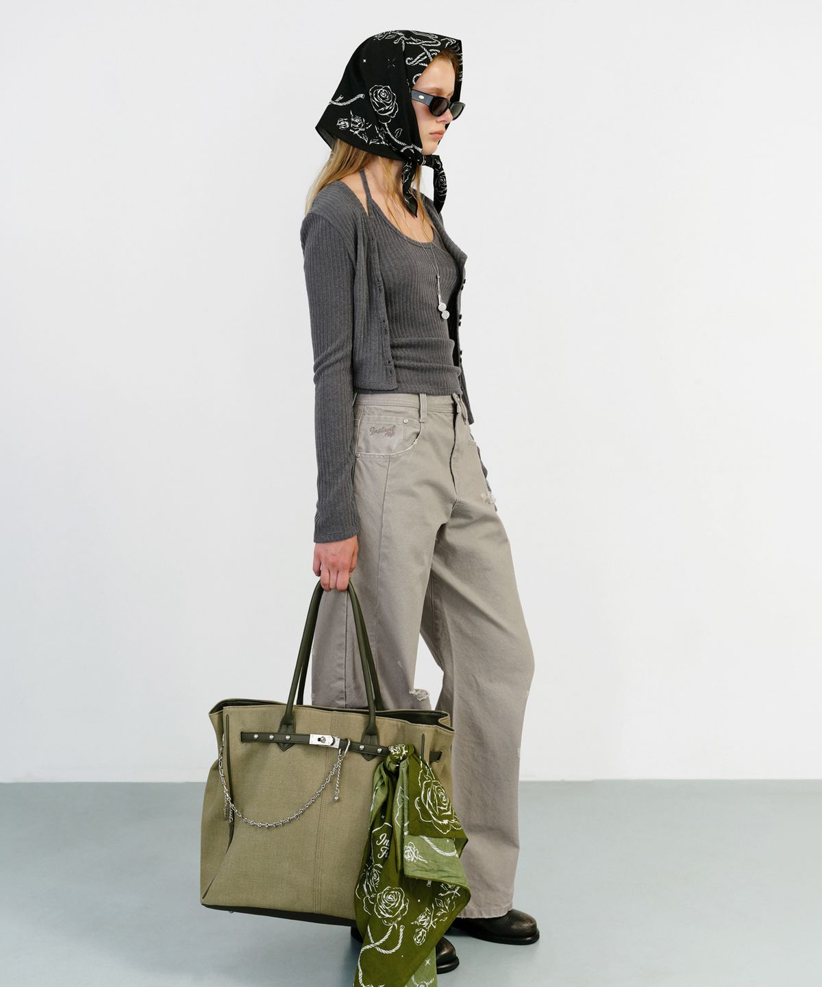 인스턴트펑크(INSTANTFUNK) ARCH FIT CANVAS PANTS - GREY
