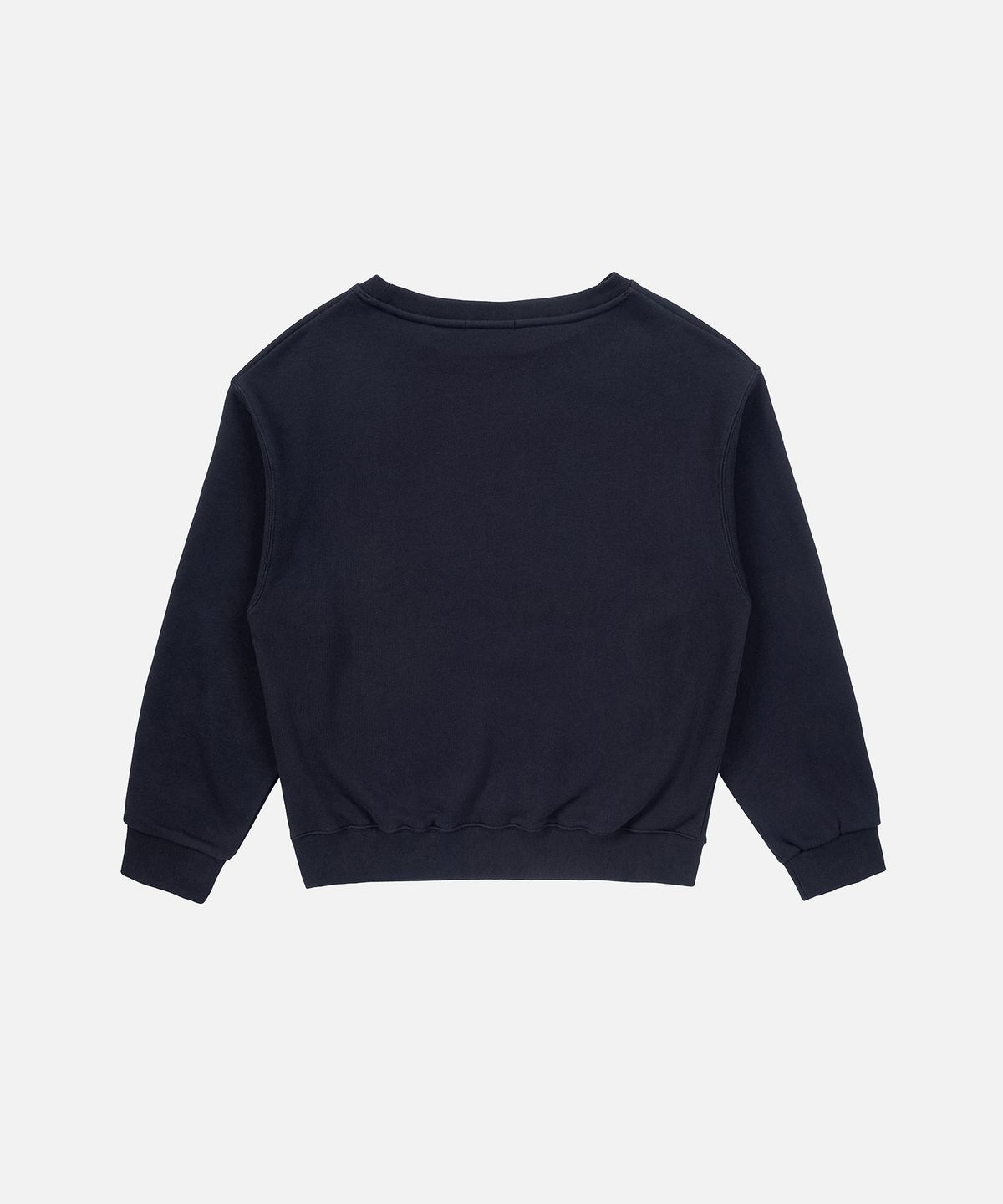 인스턴트펑크(INSTANTFUNK) GRAPHIC SCOOP NECK OFF SHOULDER SWEATSHIRTS - NAVY