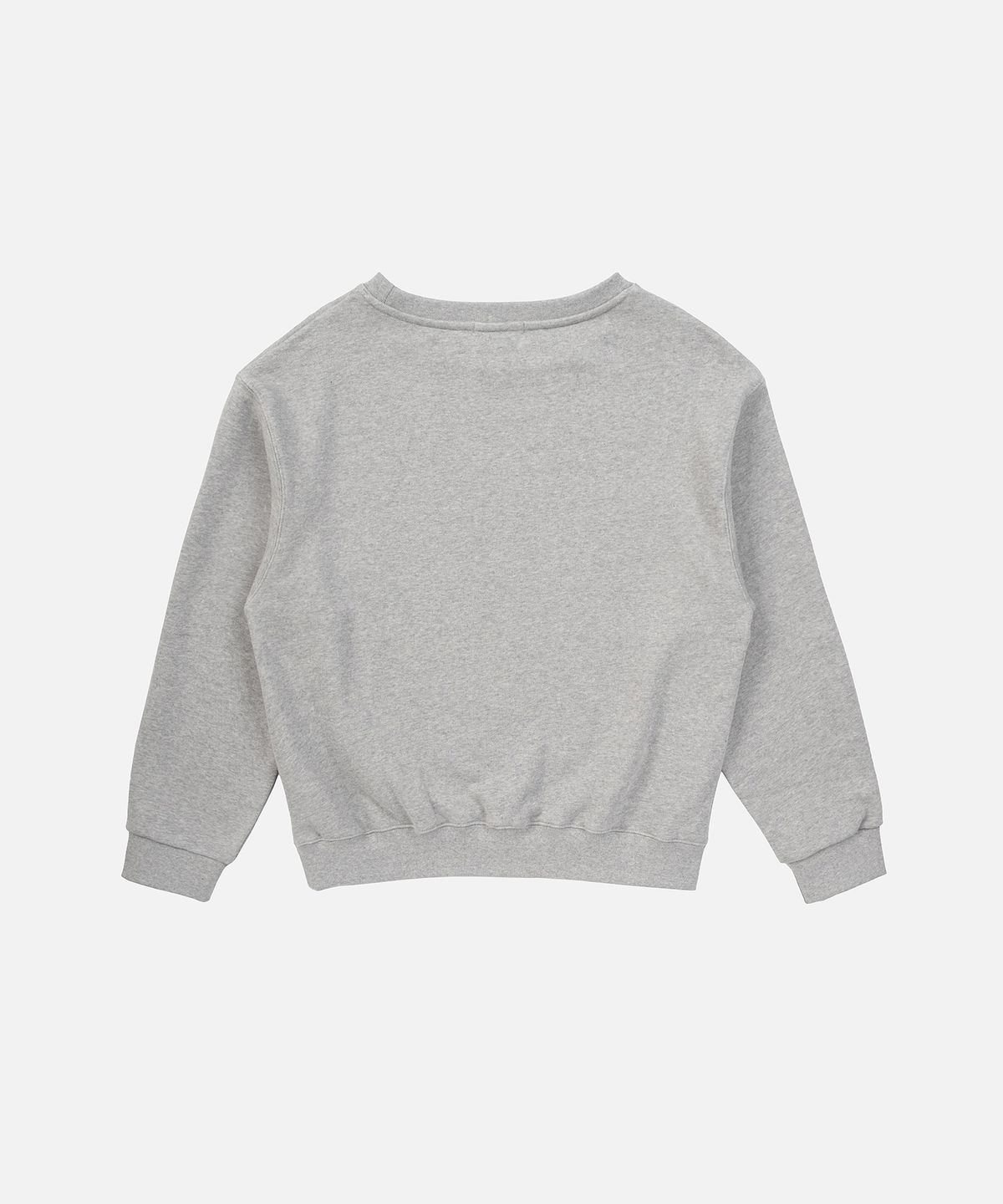 인스턴트펑크(INSTANTFUNK) GRAPHIC SCOOP NECK OFF SHOULDER SWEATSHIRTS - MELANGE GREY