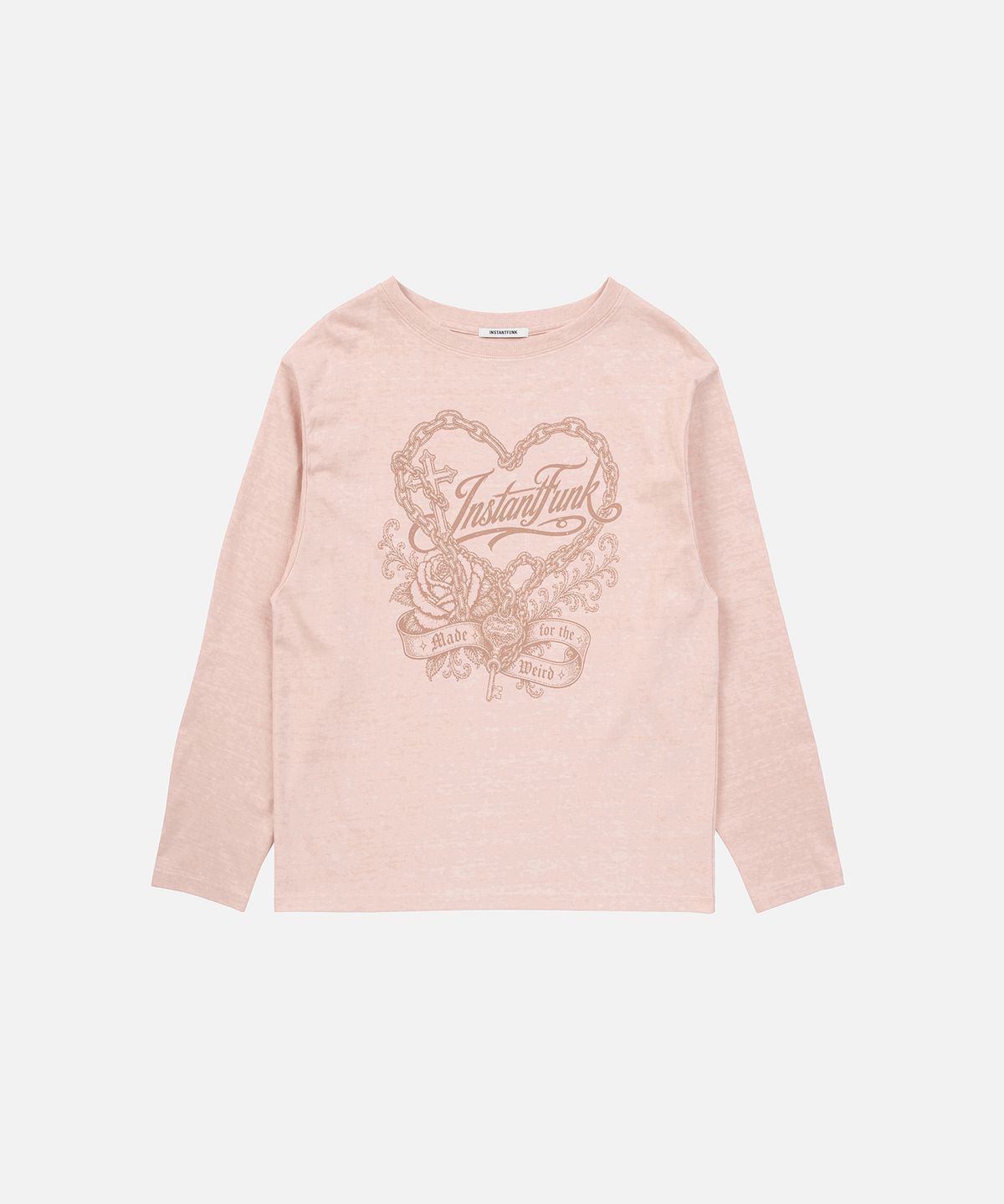 인스턴트펑크(INSTANTFUNK) OVERSIZED HEART GRAPHIC TEE - PINK