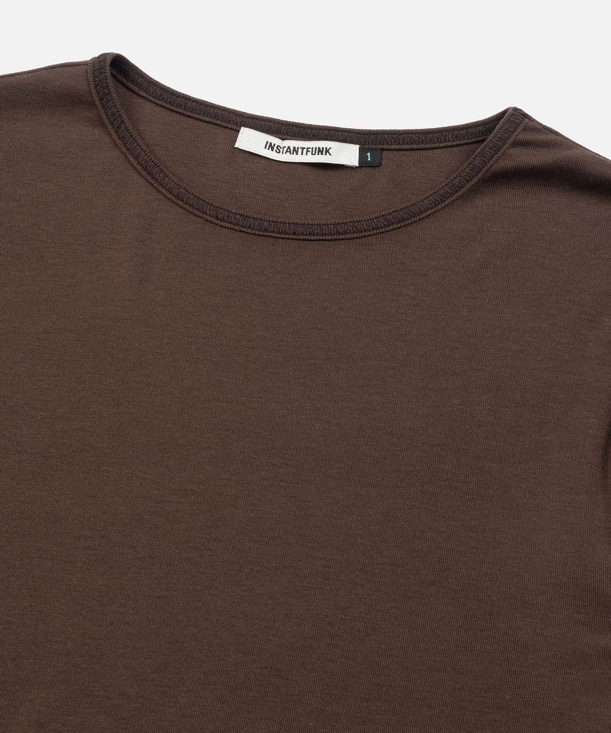 인스턴트펑크(INSTANTFUNK) ROUND HEM LINE TEE - BROWN