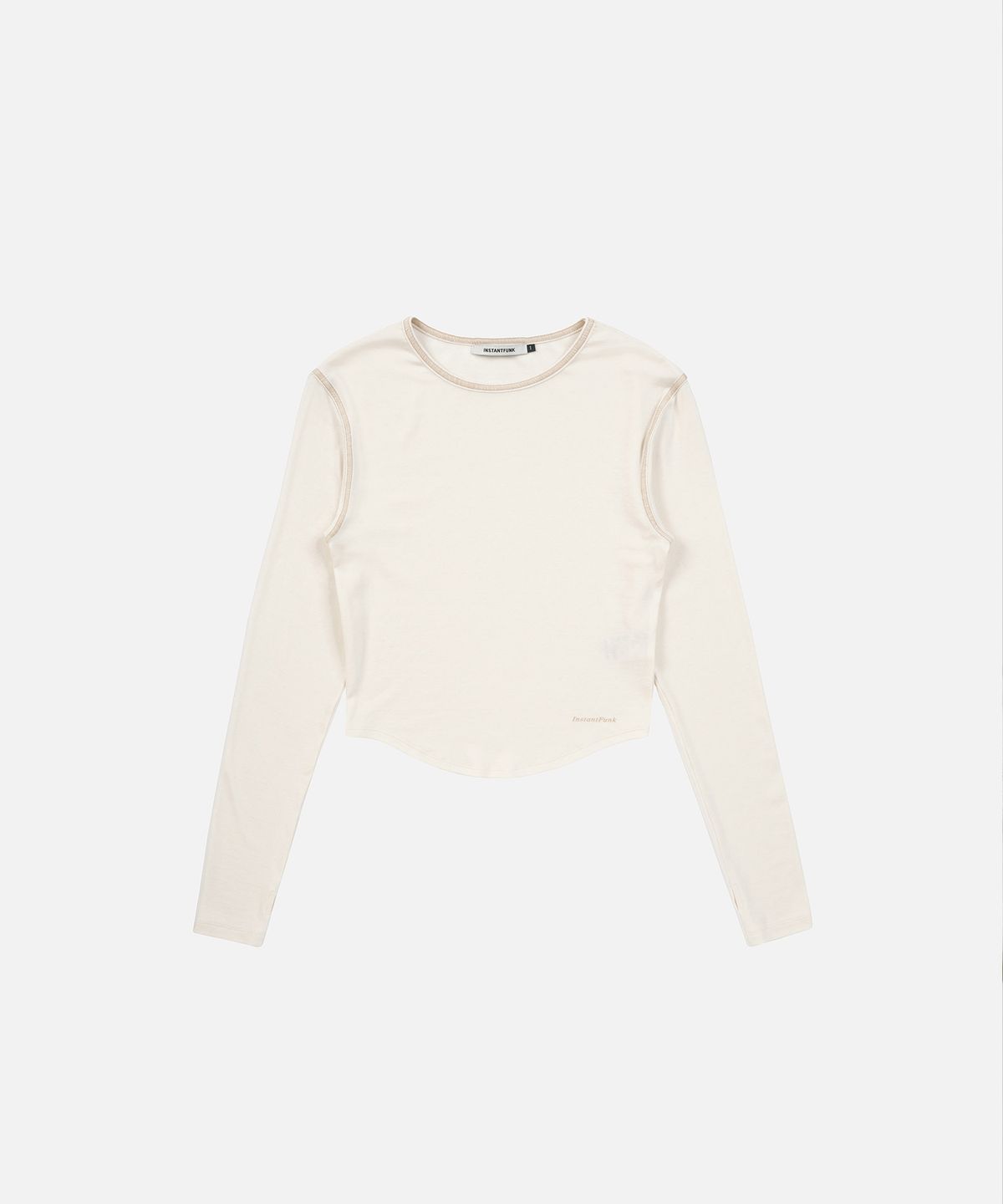 인스턴트펑크(INSTANTFUNK) ROUND HEM LINE TEE - IVORY