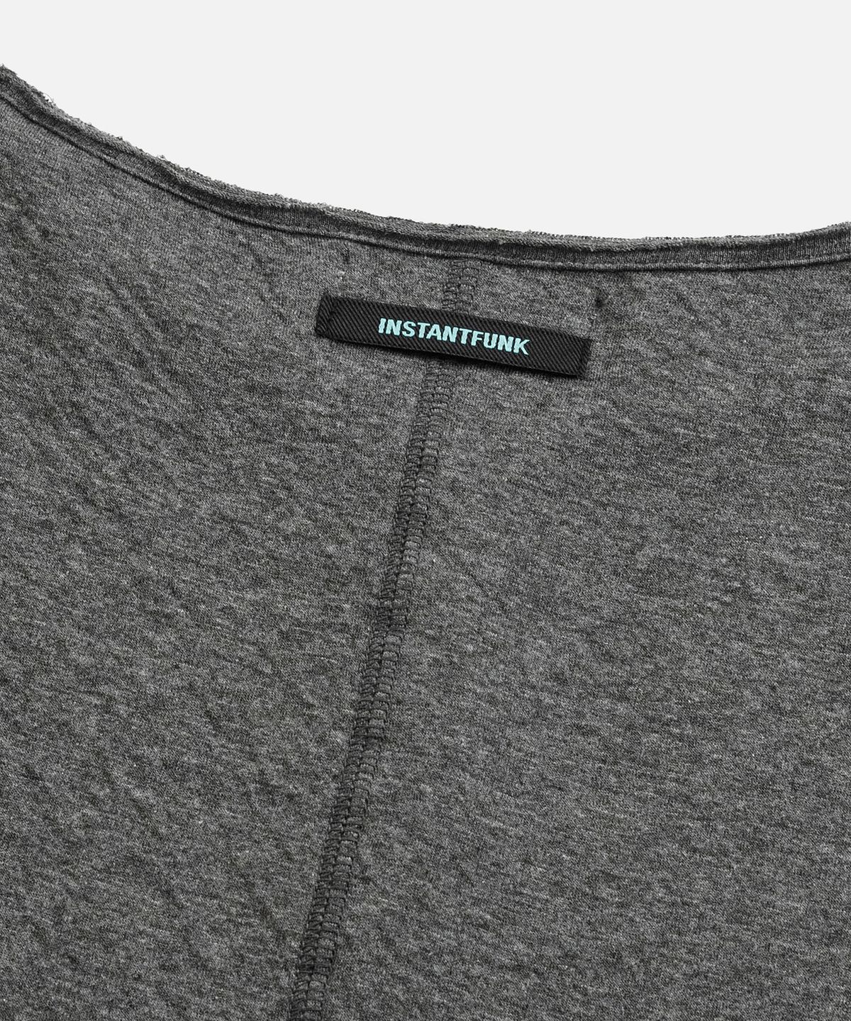 인스턴트펑크(INSTANTFUNK) HENLEY NECK TIERED JERSEY DRESS - GREY