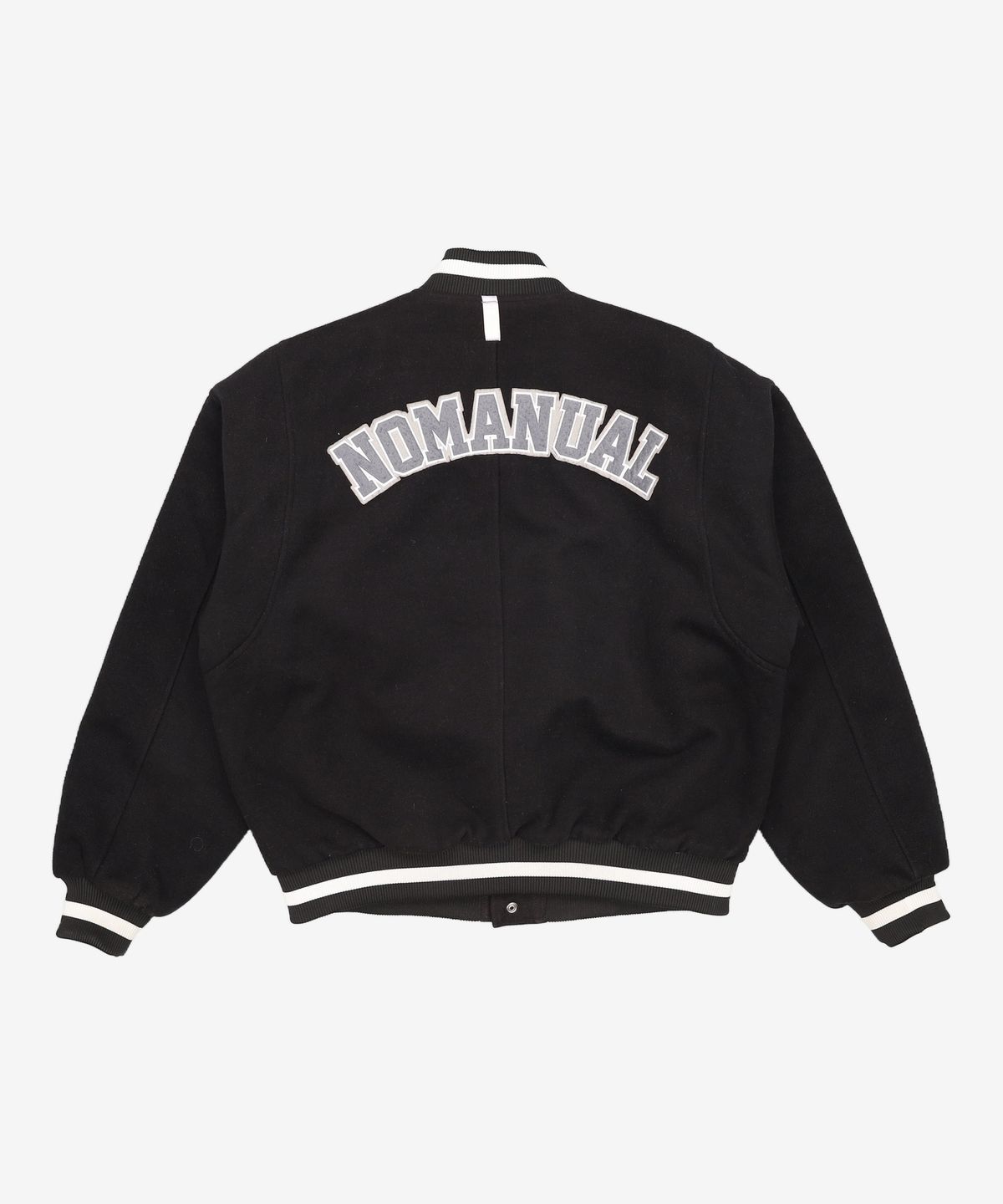 노매뉴얼(NOMANUAL) TAYLOR VARSITY JACKET - BLACK L