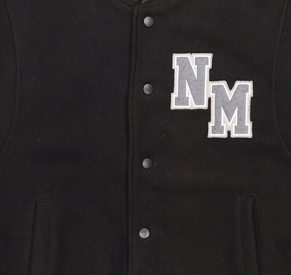 노매뉴얼(NOMANUAL) TAYLOR VARSITY JACKET - BLACK L