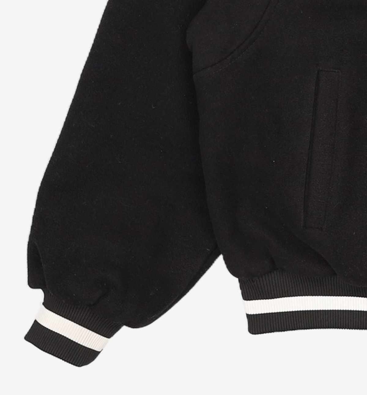 노매뉴얼(NOMANUAL) TAYLOR VARSITY JACKET - BLACK L