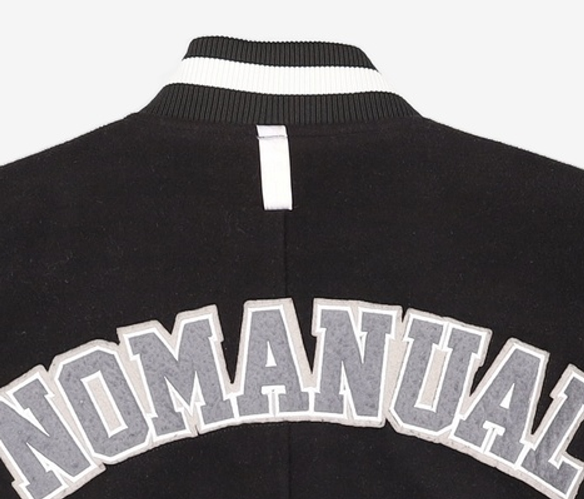노매뉴얼(NOMANUAL) TAYLOR VARSITY JACKET - BLACK L