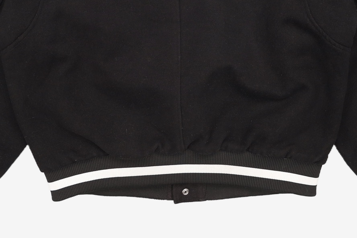 노매뉴얼(NOMANUAL) TAYLOR VARSITY JACKET - BLACK L