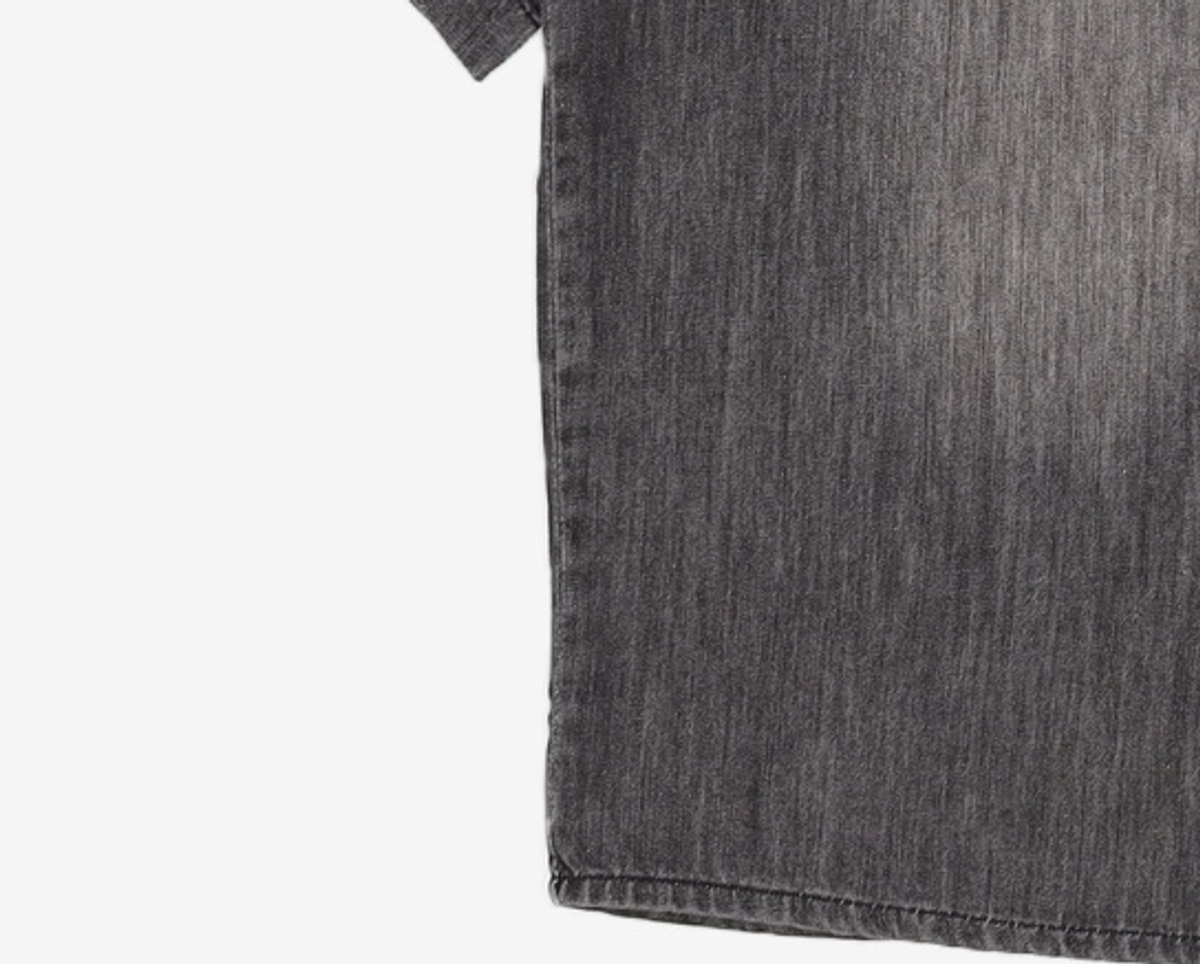 기철(KICHUL) Summer half denim shirt (black) M