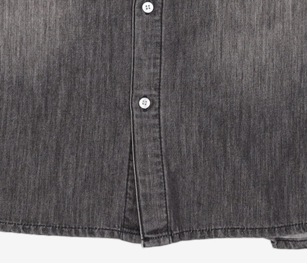 기철(KICHUL) Summer half denim shirt (black) M