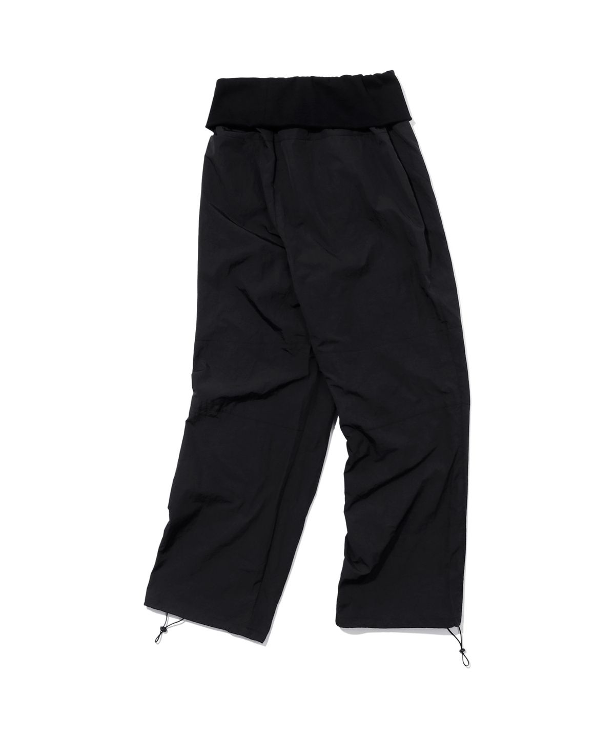 키지코(KIJIKO) ke619. Eyelet Folding Nylon Pants Black