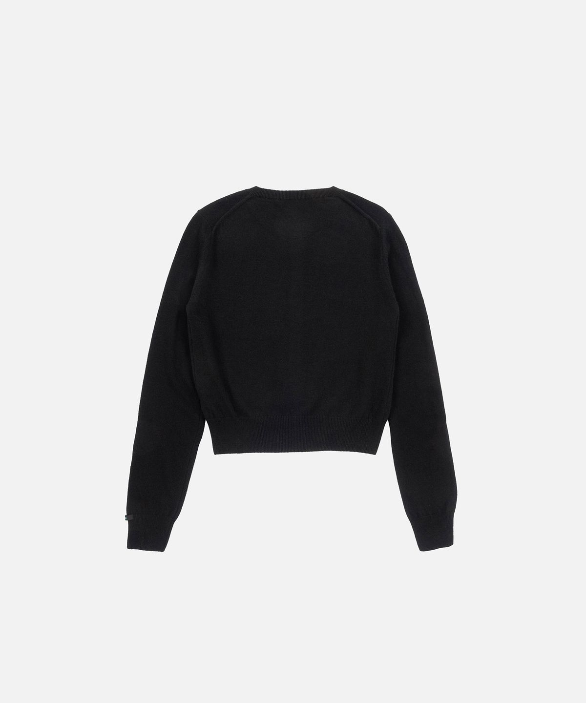 인스턴트펑크(INSTANTFUNK) ESSENTIAL WOOL ROUND CARDIGAN - BLACK