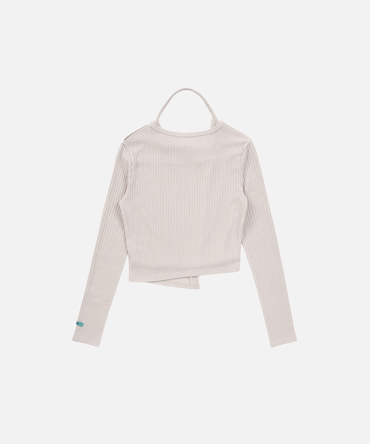 인스턴트펑크(INSTANTFUNK) RIB HALTER CARDIGAN SET UP - BEIGE