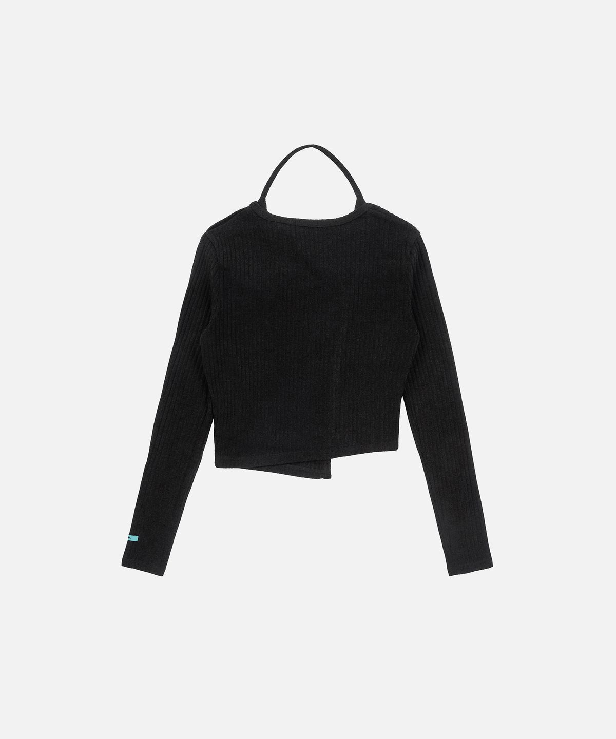 인스턴트펑크(INSTANTFUNK) RIB HALTER CARDIGAN SET UP - BLACK