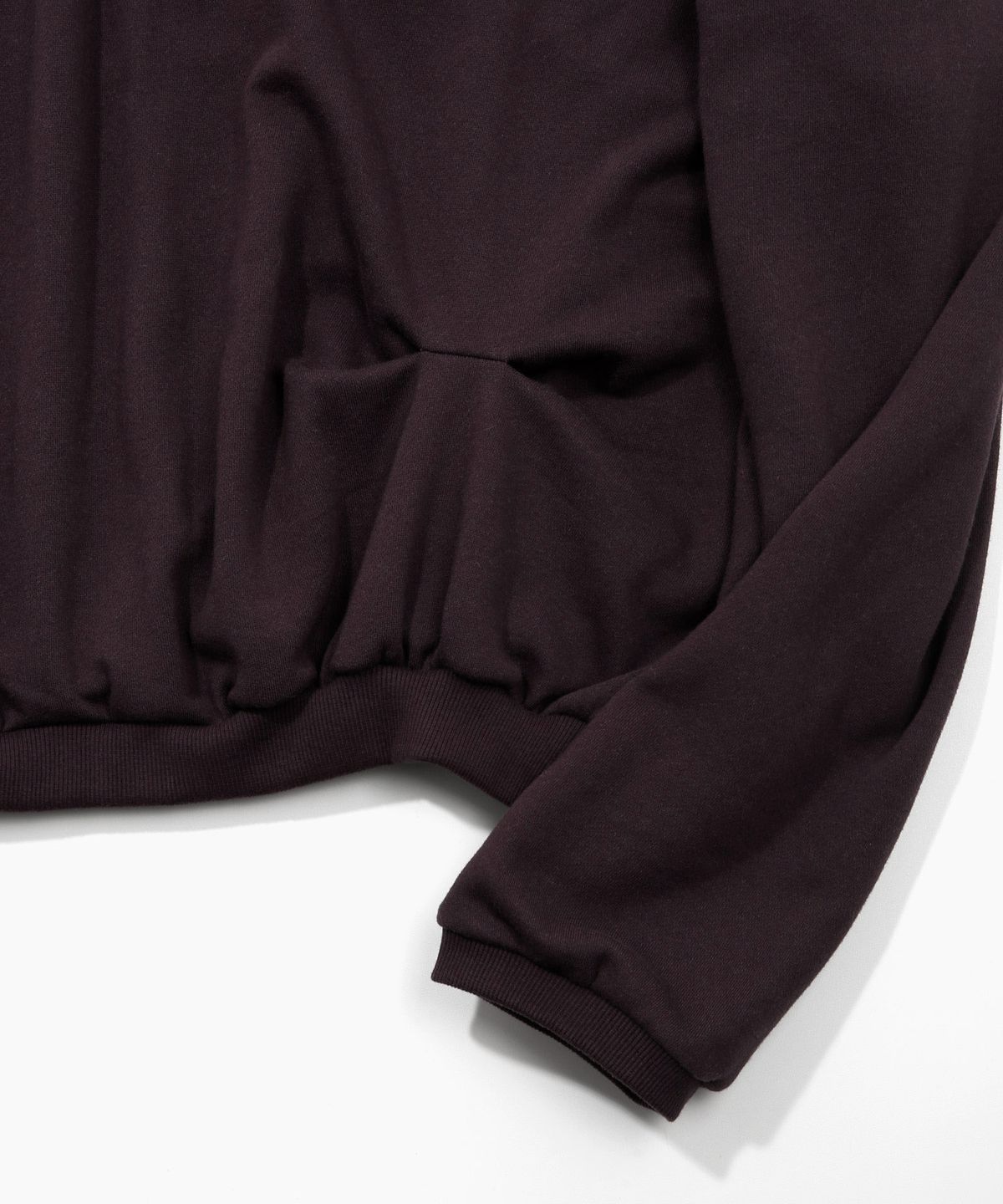키지코(KIJIKO) ke312. Eyelet Pinch Sweatshirt Burgundy