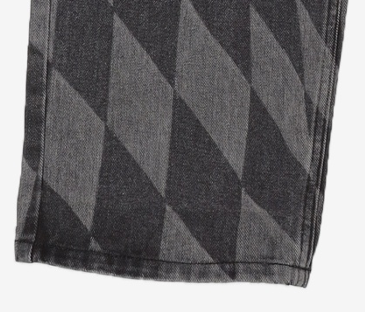 노매뉴얼(NOMANUAL) D.T CHECKERBOARD DENIM PANTS - WASHED BLACK M