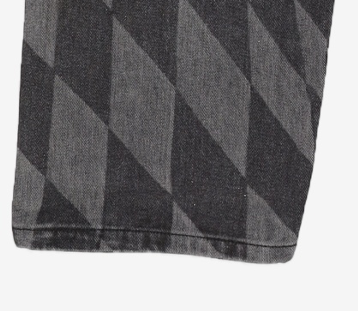 노매뉴얼(NOMANUAL) D.T CHECKERBOARD DENIM PANTS - WASHED BLACK M
