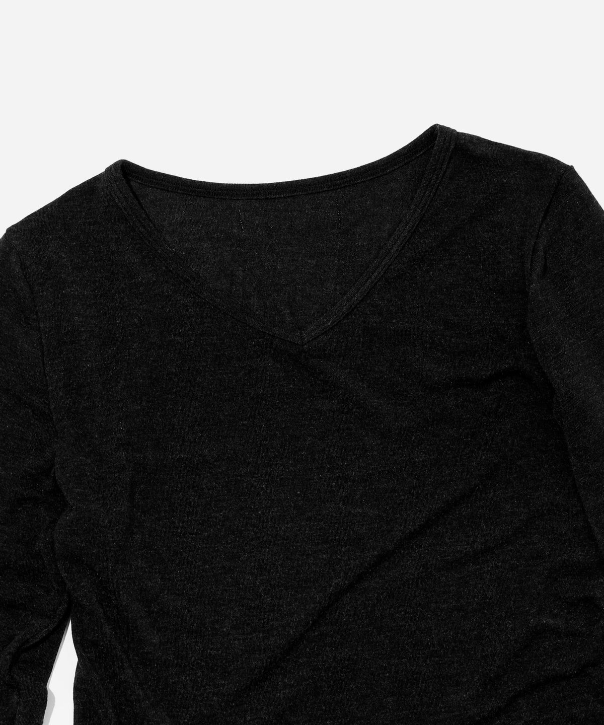 키지코(KIJIKO) ke311. Curved Sheer Tee Charcoal