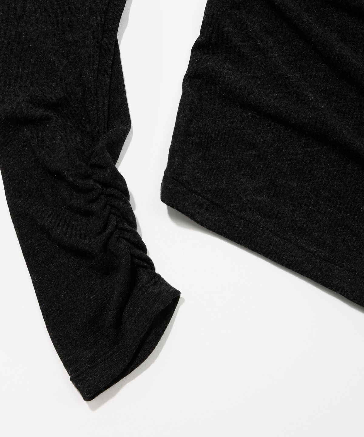키지코(KIJIKO) ke311. Curved Sheer Tee Charcoal