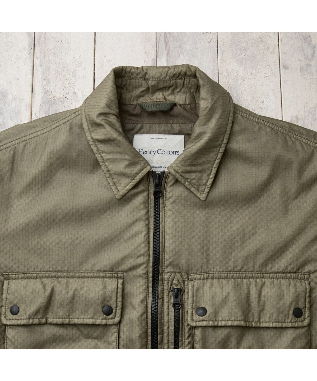 헨리코튼(HENRY COTTONS) [Fly Fishing Club] Octa 셔츠형 자켓 AZUAW26220BEX