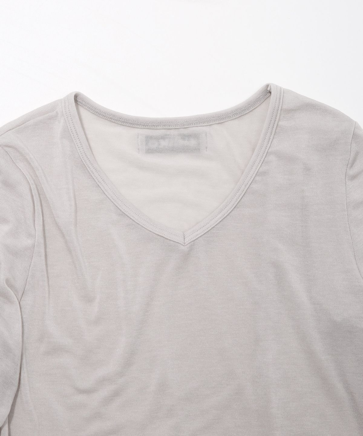 키지코(KIJIKO) ke311. Curved Sheer Tee Gray