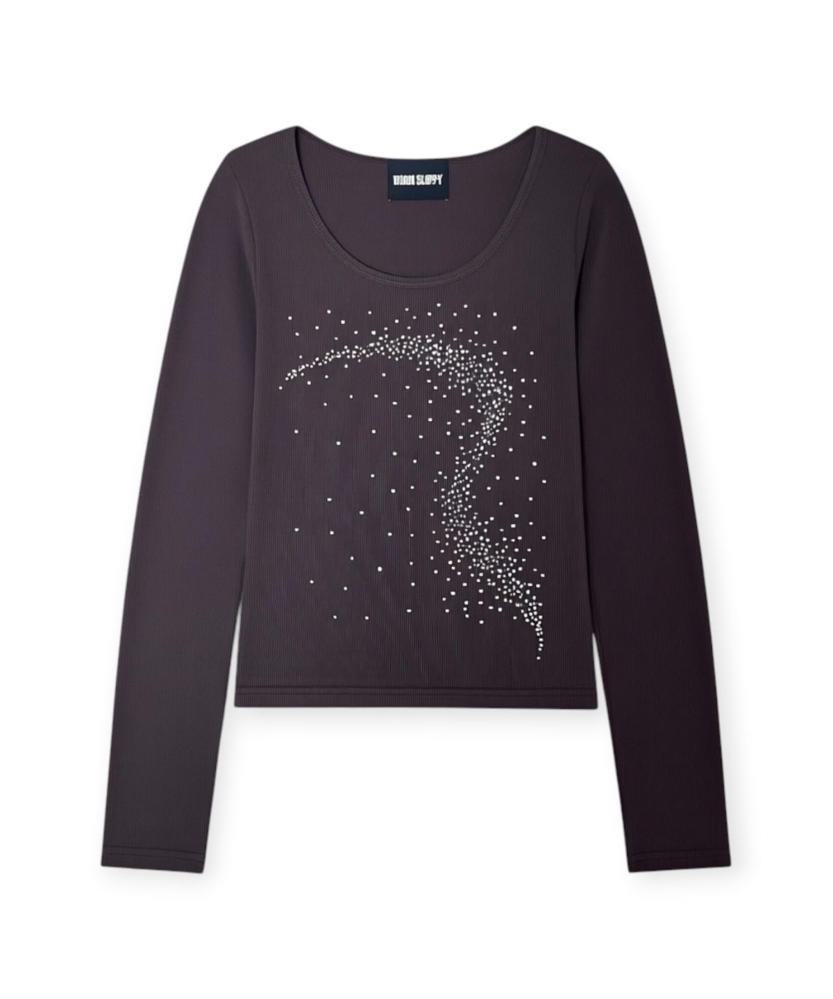 본슬리피(BORN SLIPPY) Future Wave Rib Long Sleeve Tee (Brown)
