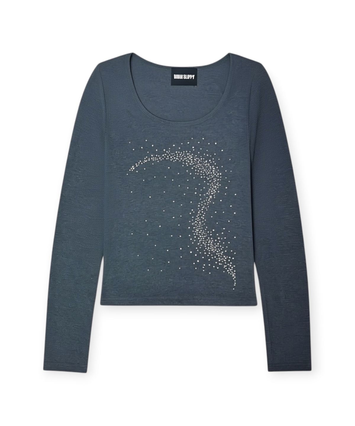 본슬리피(BORN SLIPPY) Future Wave Rib Long Sleeve Tee (Charcoal)