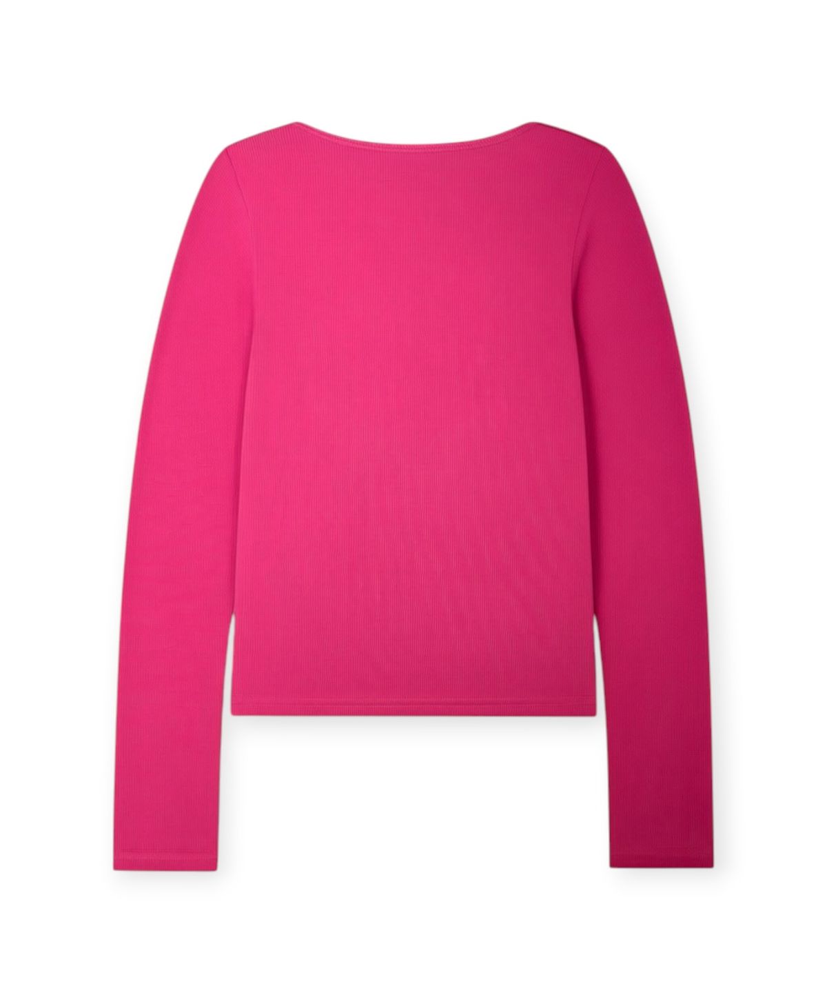 본슬리피(BORN SLIPPY) Future Wave Rib Long Sleeve Tee (Hot Pink)