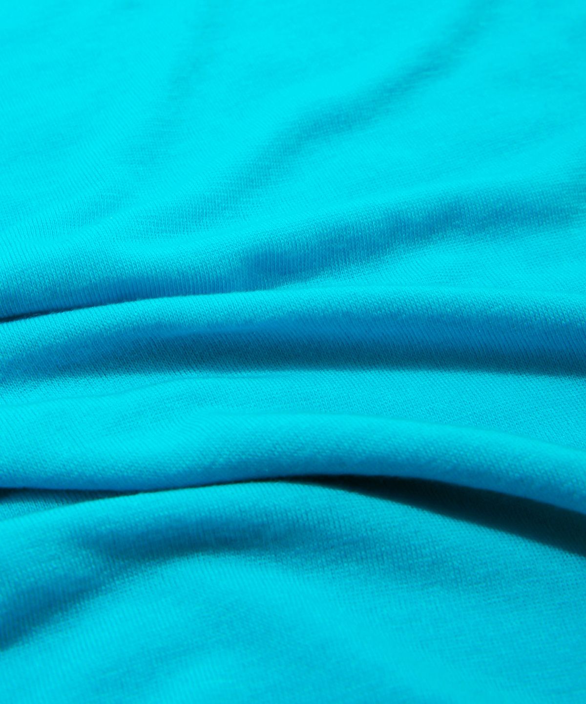 키지코(KIJIKO) ke311. Curved Sheer Tee Aqua Blue