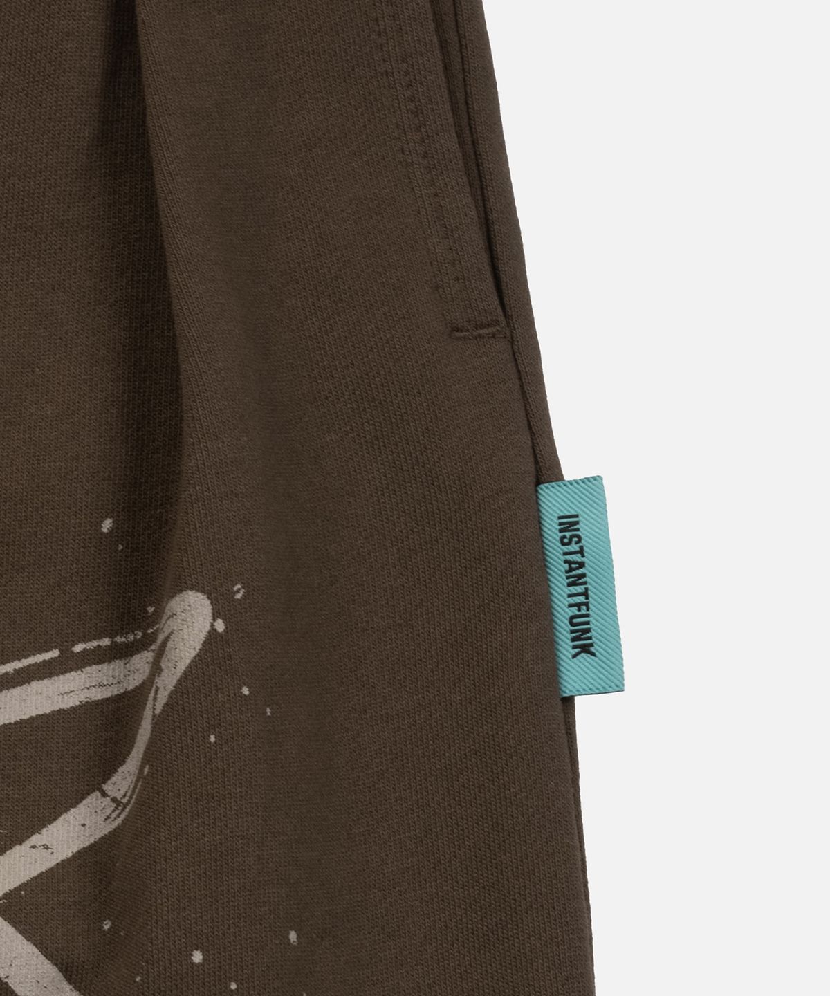 인스턴트펑크(INSTANTFUNK) WASHED GRAPHIC SWEAT PANTS - BROWN