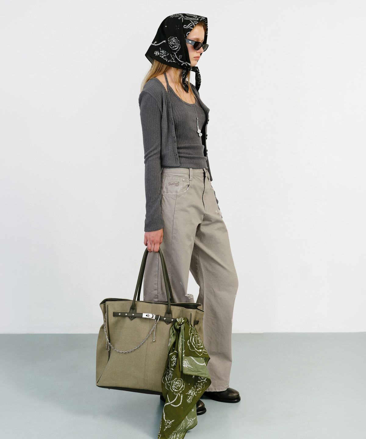 인스턴트펑크(INSTANTFUNK) FUNK GRAPHIC BANDANA - KHAKI