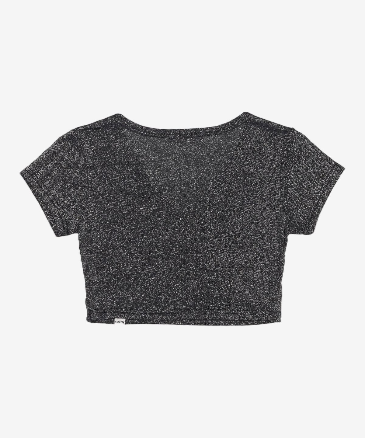 큐리티(CURETTY) C METALLIC WRAP T-SHIRT_BLACK S