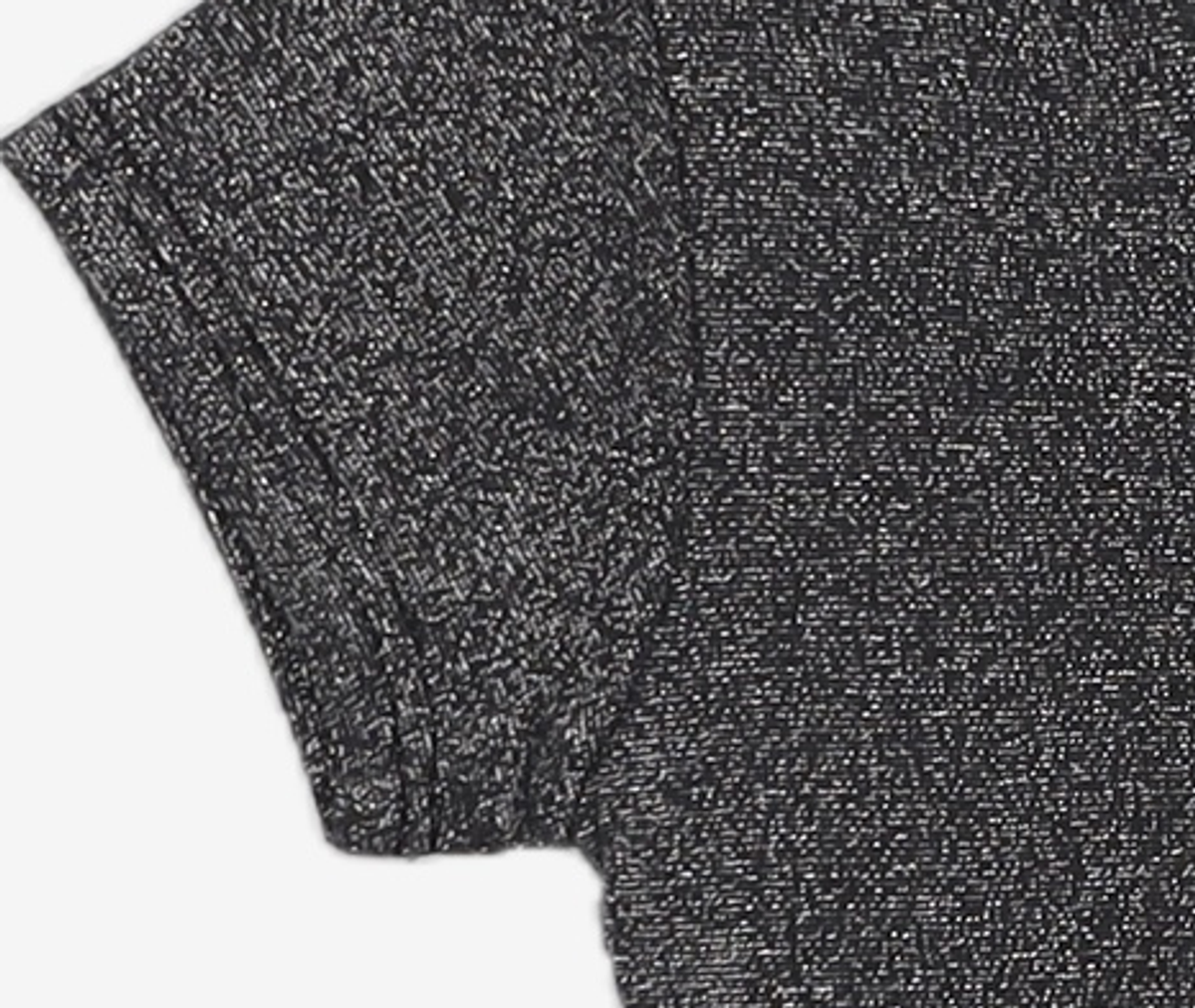 큐리티(CURETTY) C METALLIC WRAP T-SHIRT_BLACK S