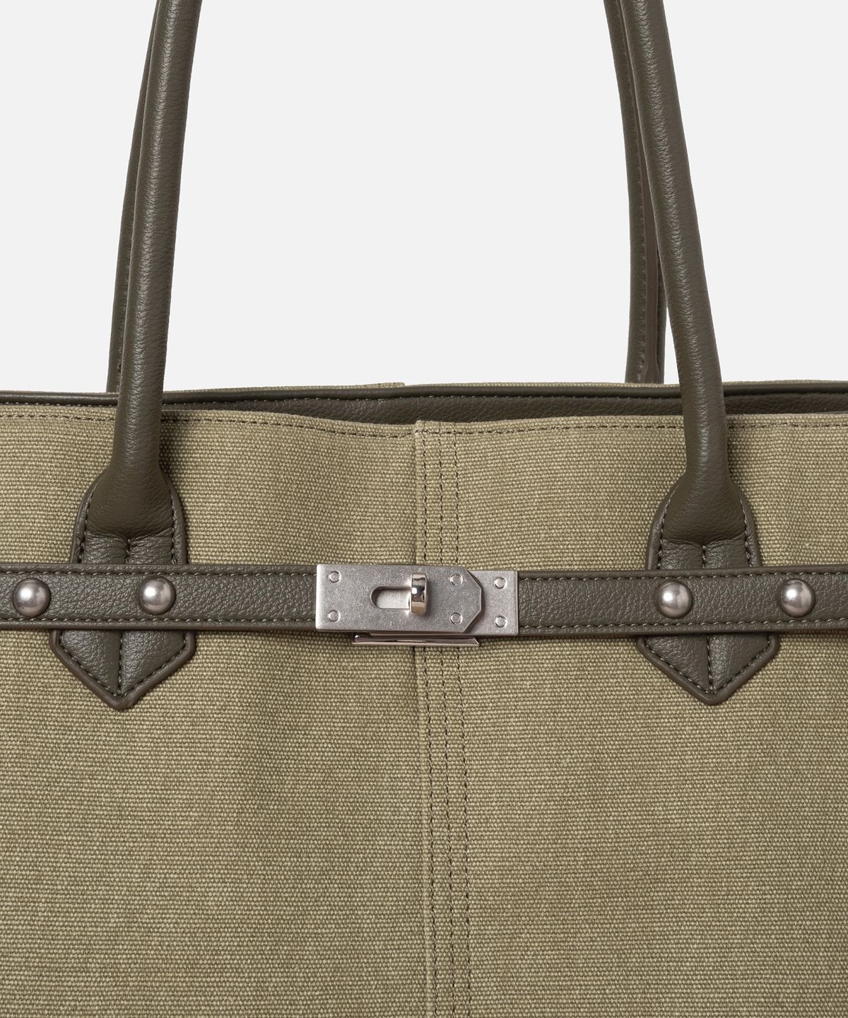 인스턴트펑크(INSTANTFUNK) OVERSIZED CANVAS TOTE BAG - OLIVE