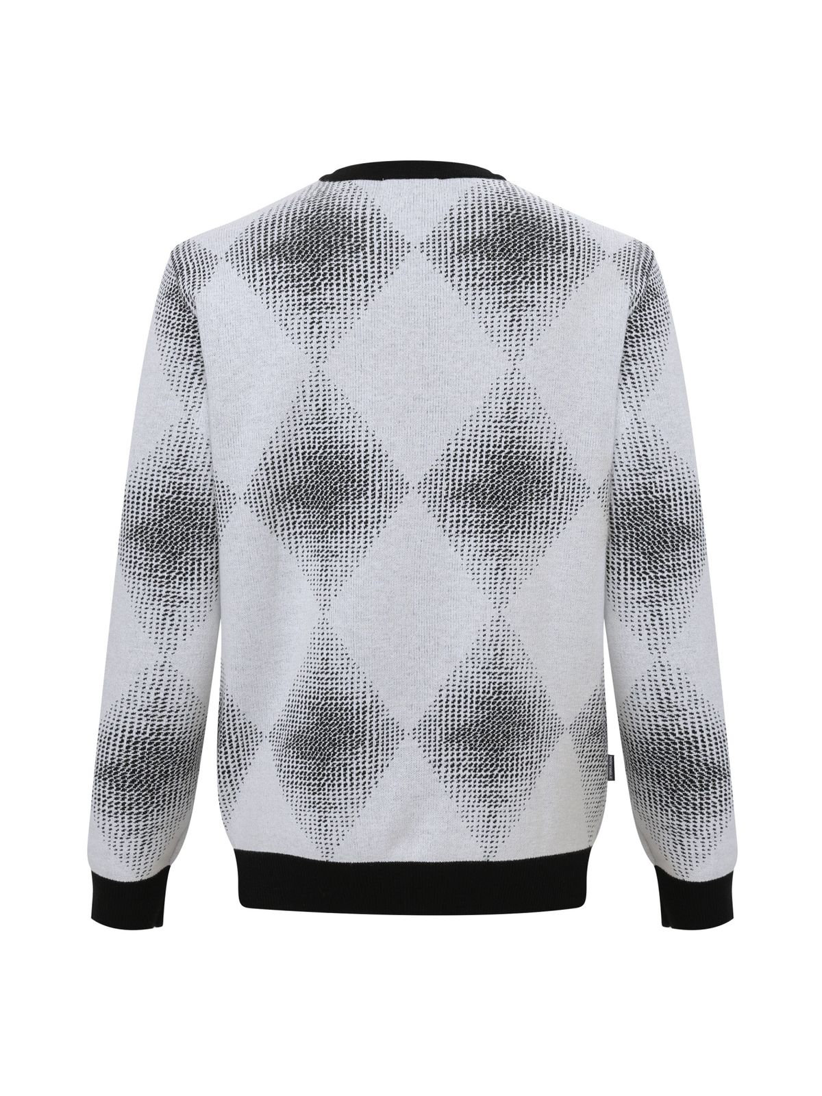 와이드앵글(WIDEANGLE) CO 옴브레 패턴 라운드 스웨터 M_Off White
