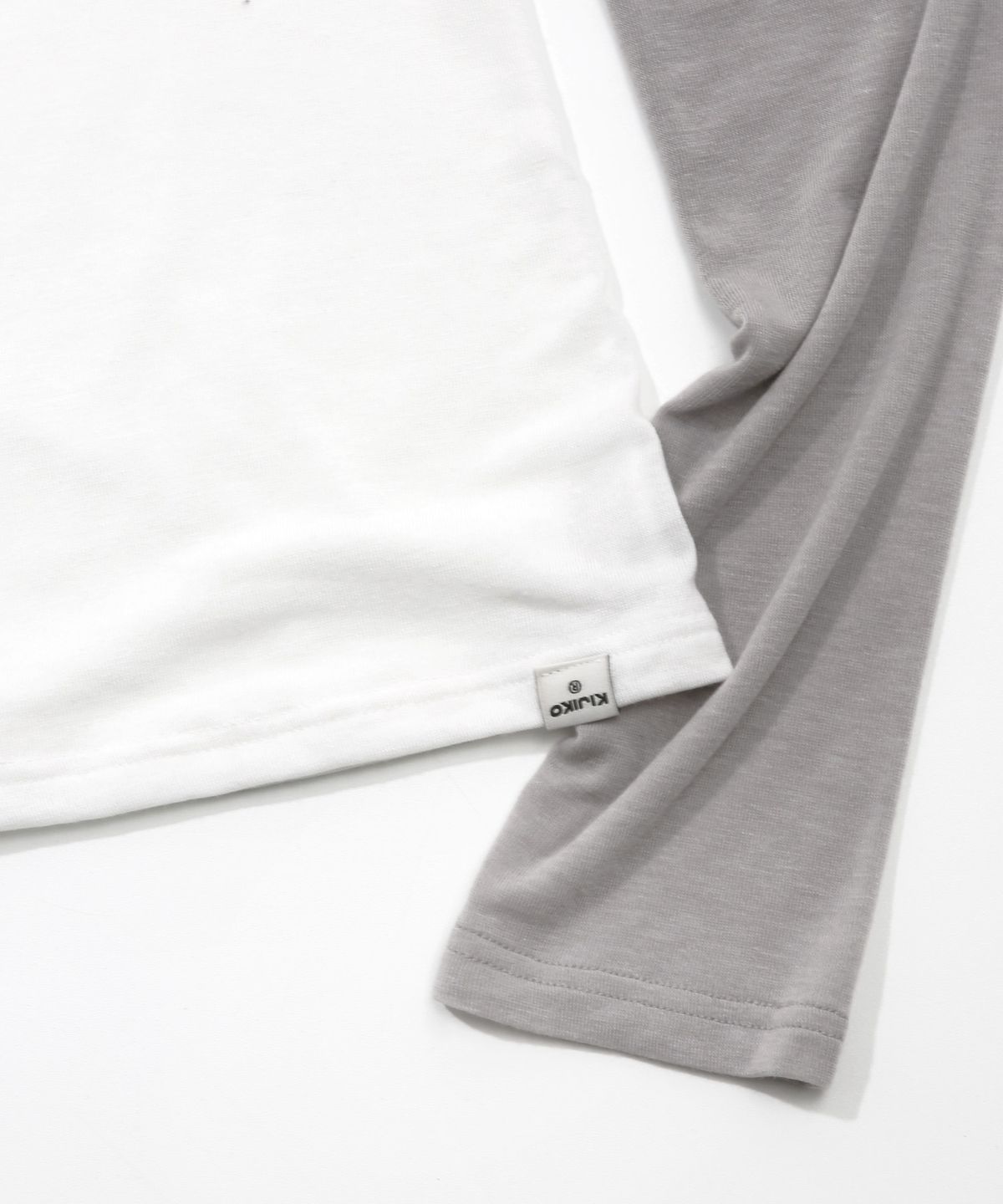 키지코(KIJIKO) ke310. Feather Soft Raglan Tee Gray