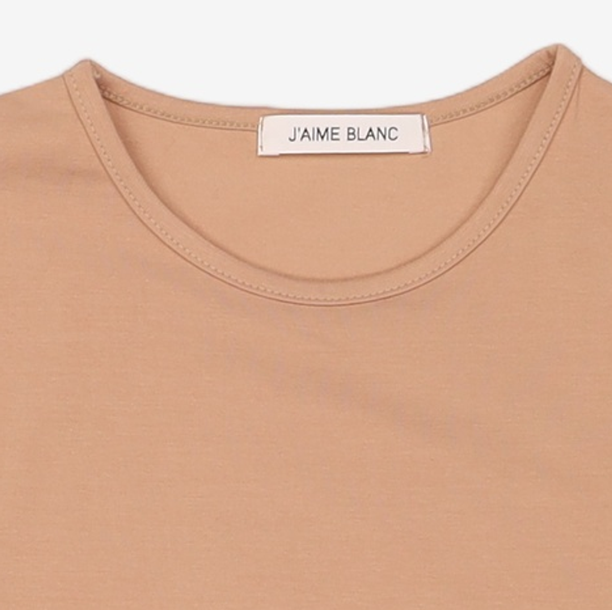 제이미블랑(J'AIME BLANC) 슬림핏 하프 슬리브 티셔츠 FREE