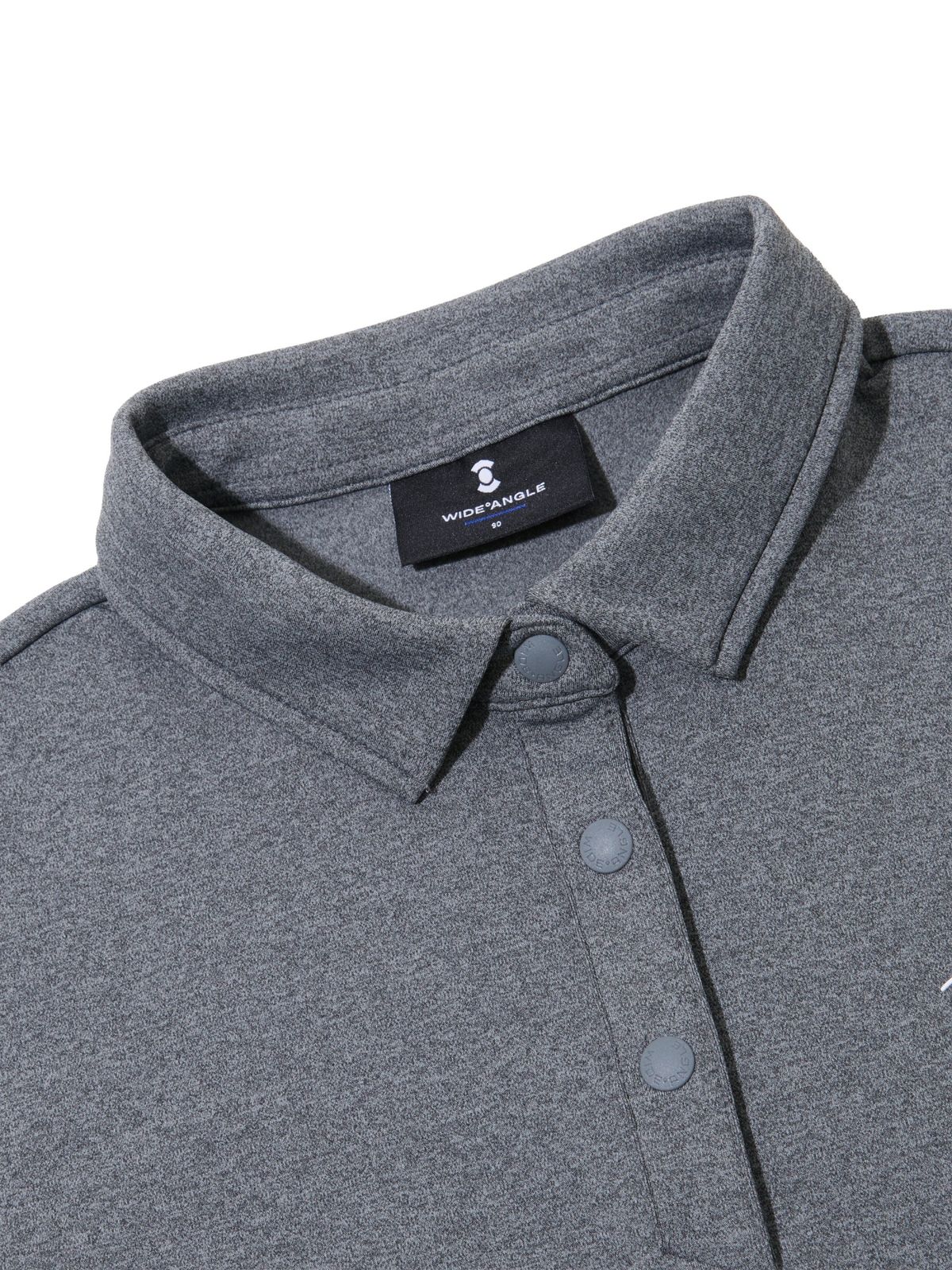 와이드앵글(WIDEANGLE) TO 투어 소매 포인트 폴로 티셔츠 L_MELANGE DARK GREY