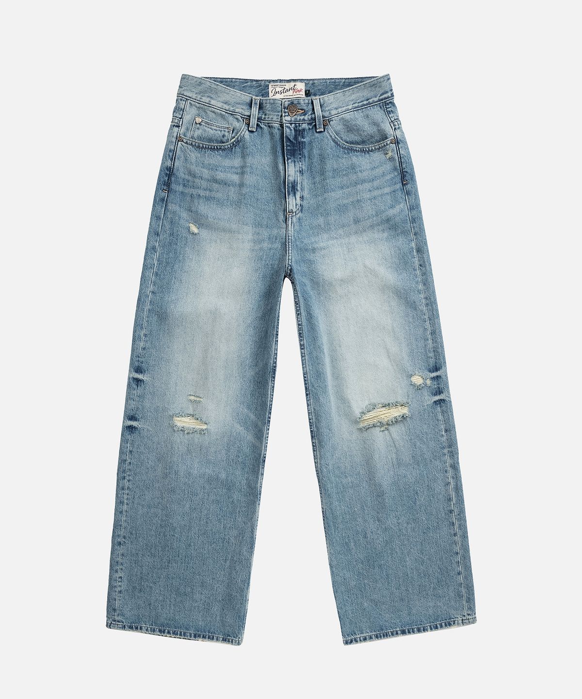 인스턴트펑크(INSTANTFUNK) [민지S PICK] STRANGER GRAPHIC WIDE DENIM - BLUE