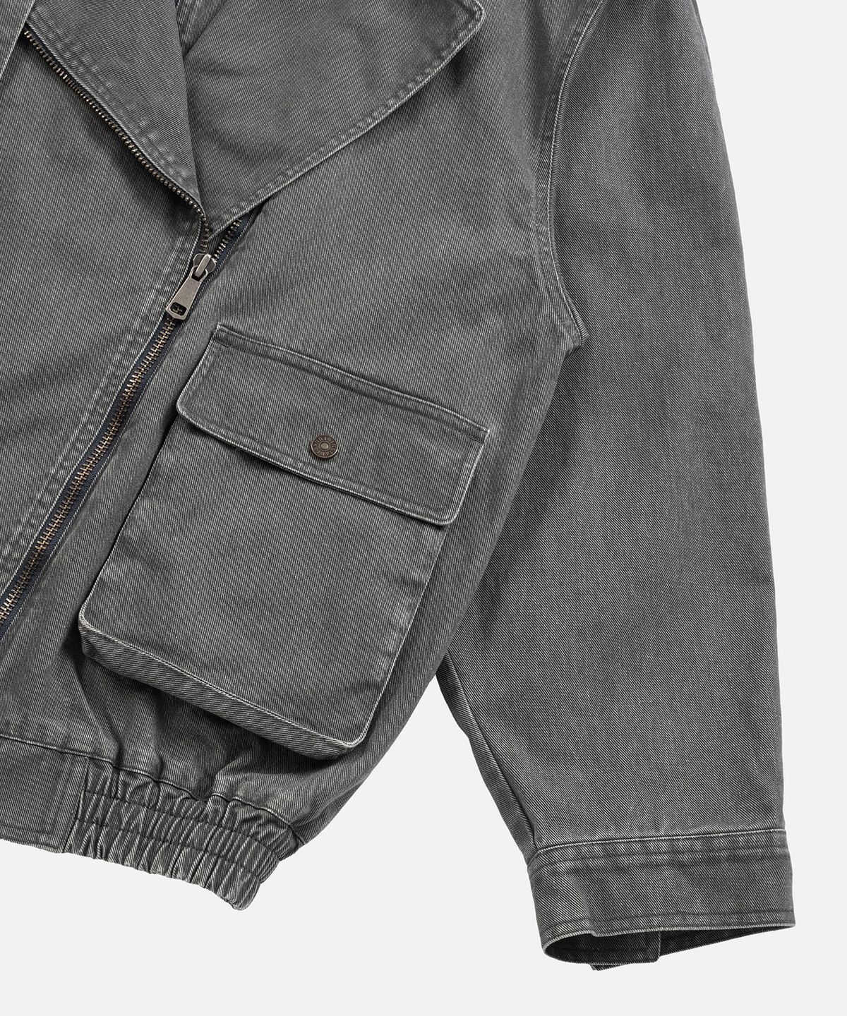 인스턴트펑크(INSTANTFUNK) [가을S PICK] LAYERED COLLAR RIDER JACKET - GREY