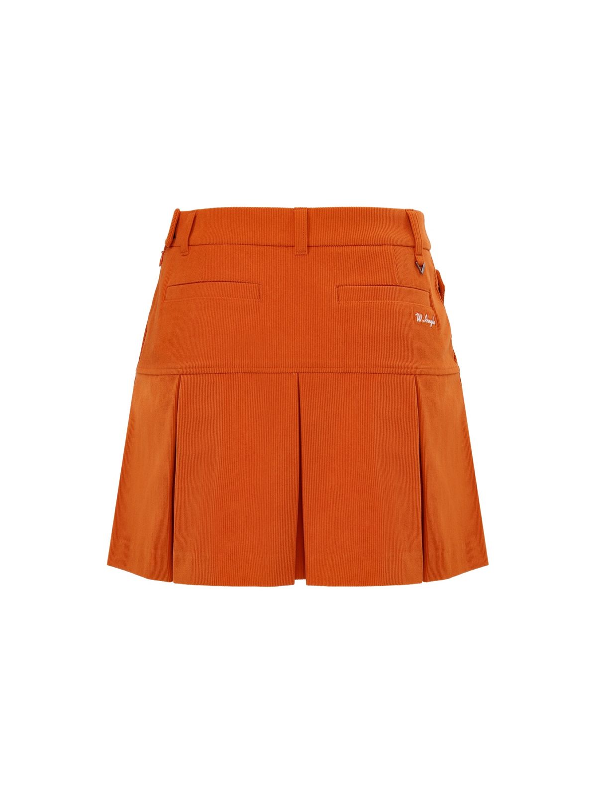 와이드앵글(WIDEANGLE) CO 코듀로이 와이드 플리츠 큐롯 L_Burnt Orange