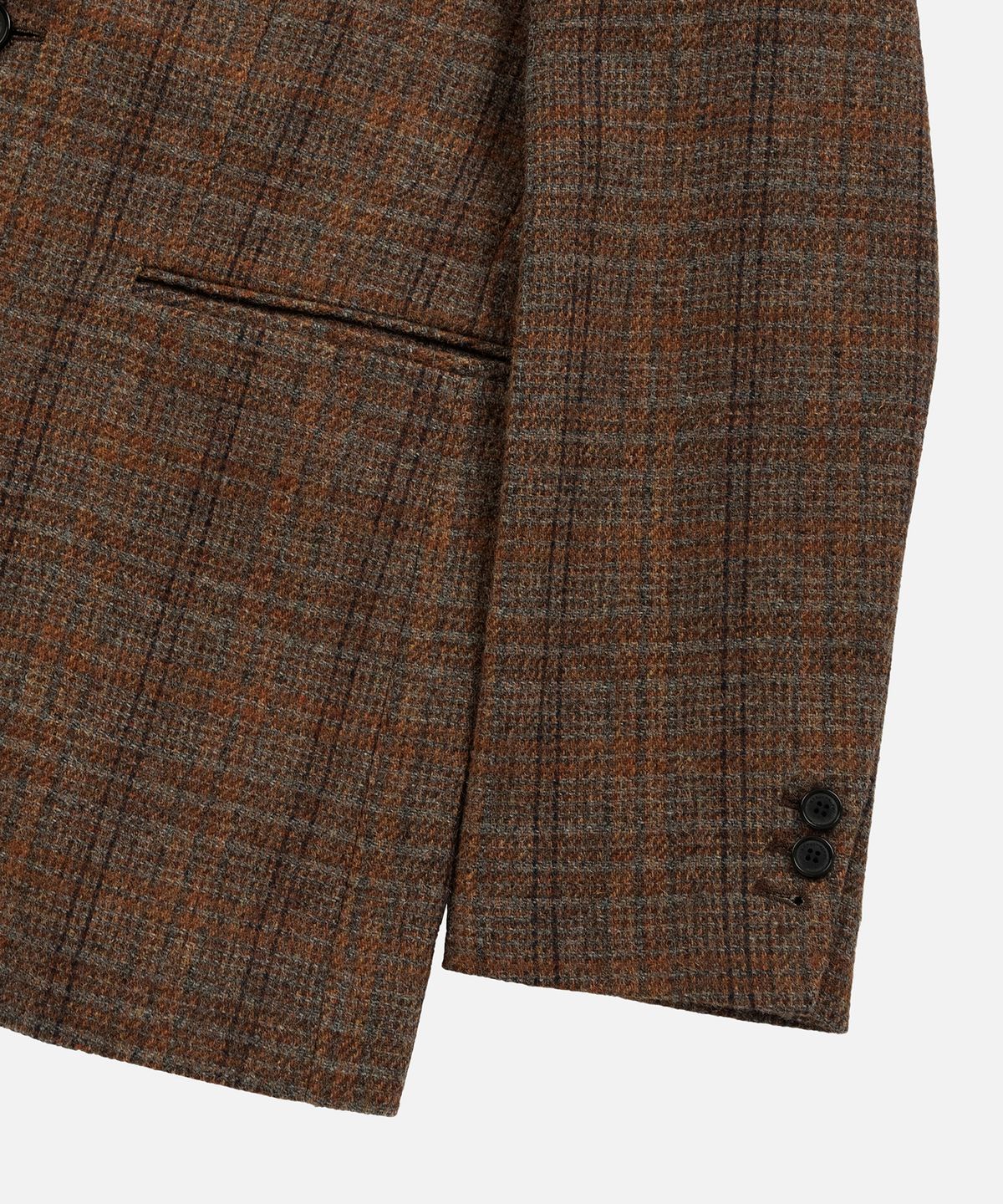 인스턴트펑크(INSTANTFUNK) ESSENTIAL CHECK SINGLE JACKET - BROWN