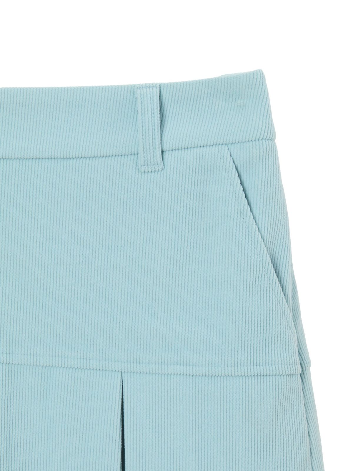 와이드앵글(WIDEANGLE) CO 코듀로이 와이드 플리츠 큐롯 L_Light Blue