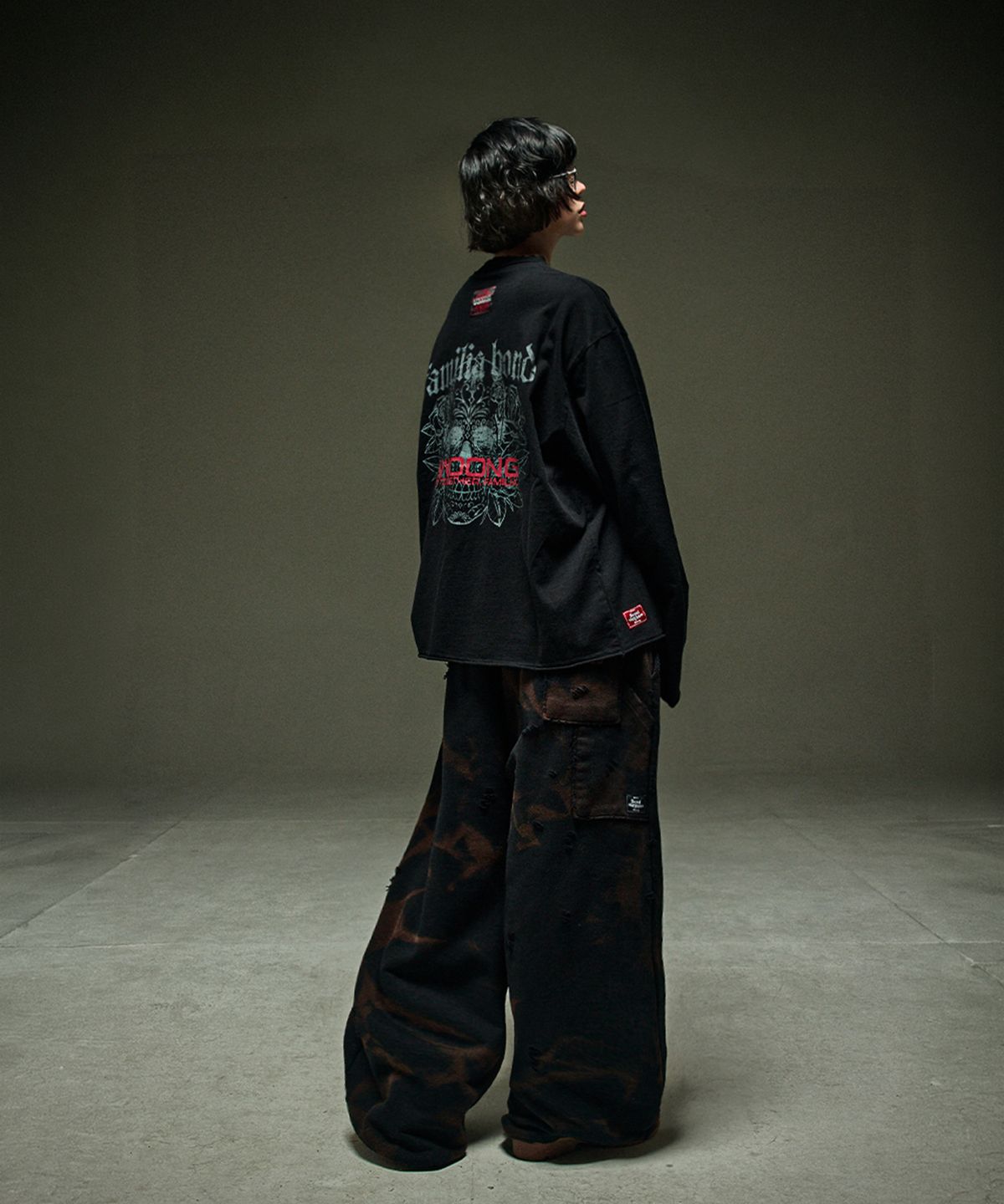 뭉(MWOONG) Destroyed P bleach black B