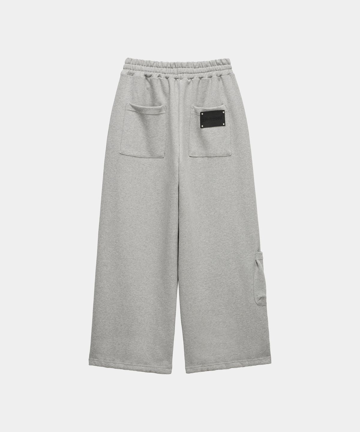 에트오소메(ETRE AU SOMMET) Belted Raw Edge Wide Pants (Melange Gray)