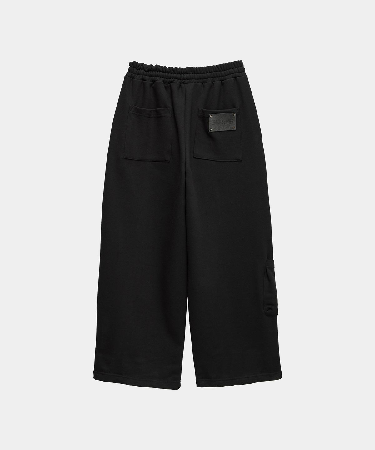 에트오소메(ETRE AU SOMMET) Belted Raw Edge Wide Pants (Black)