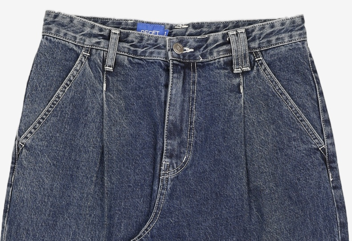 데케트(DECET) [AMC 데님]Dawn 1Pleats Jeans DCPT023Blue 30