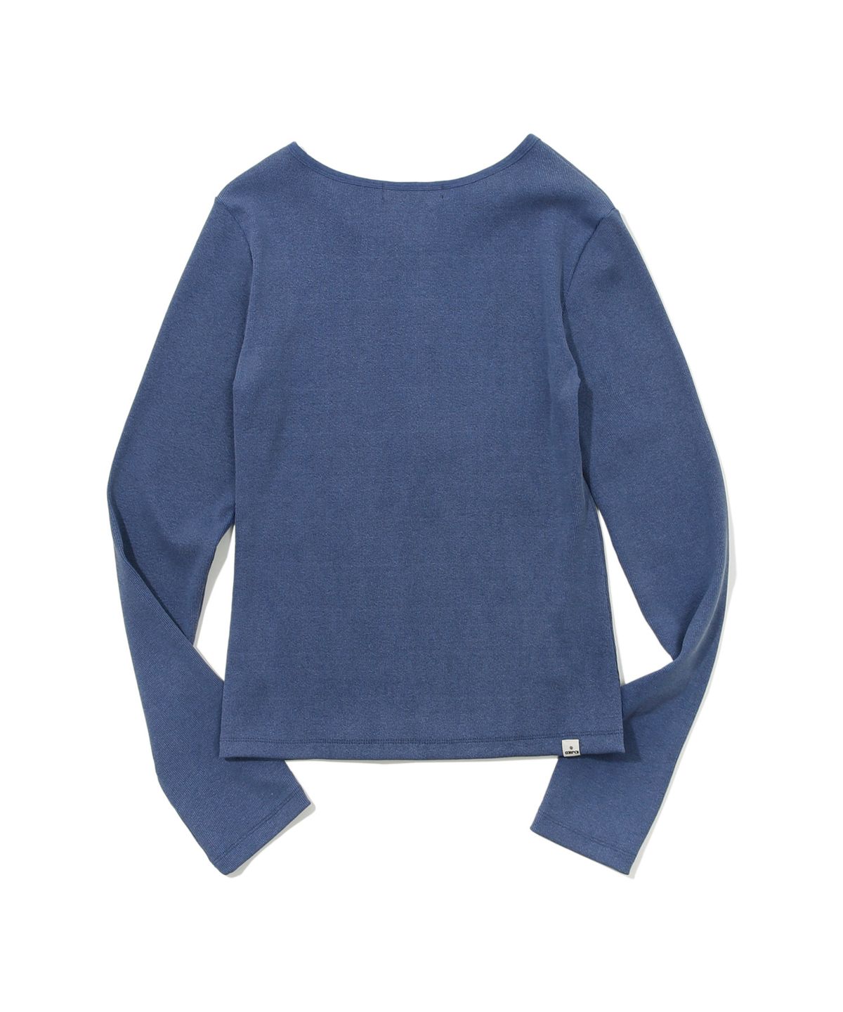 키지코(KIJIKO) ke309. Pigment Henley Neck Tee Navy